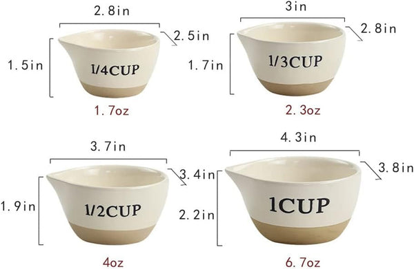 Ceramic Milk Measuring Cup Egg Measuring Bowl Baking Bowl, Set of 42