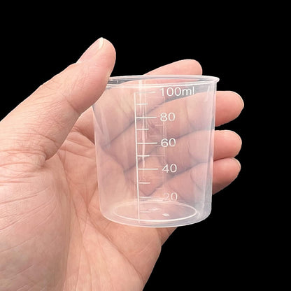 24 Pcs Clear Scale Cups, Plastic Graduated Cups 3.4Oz.2