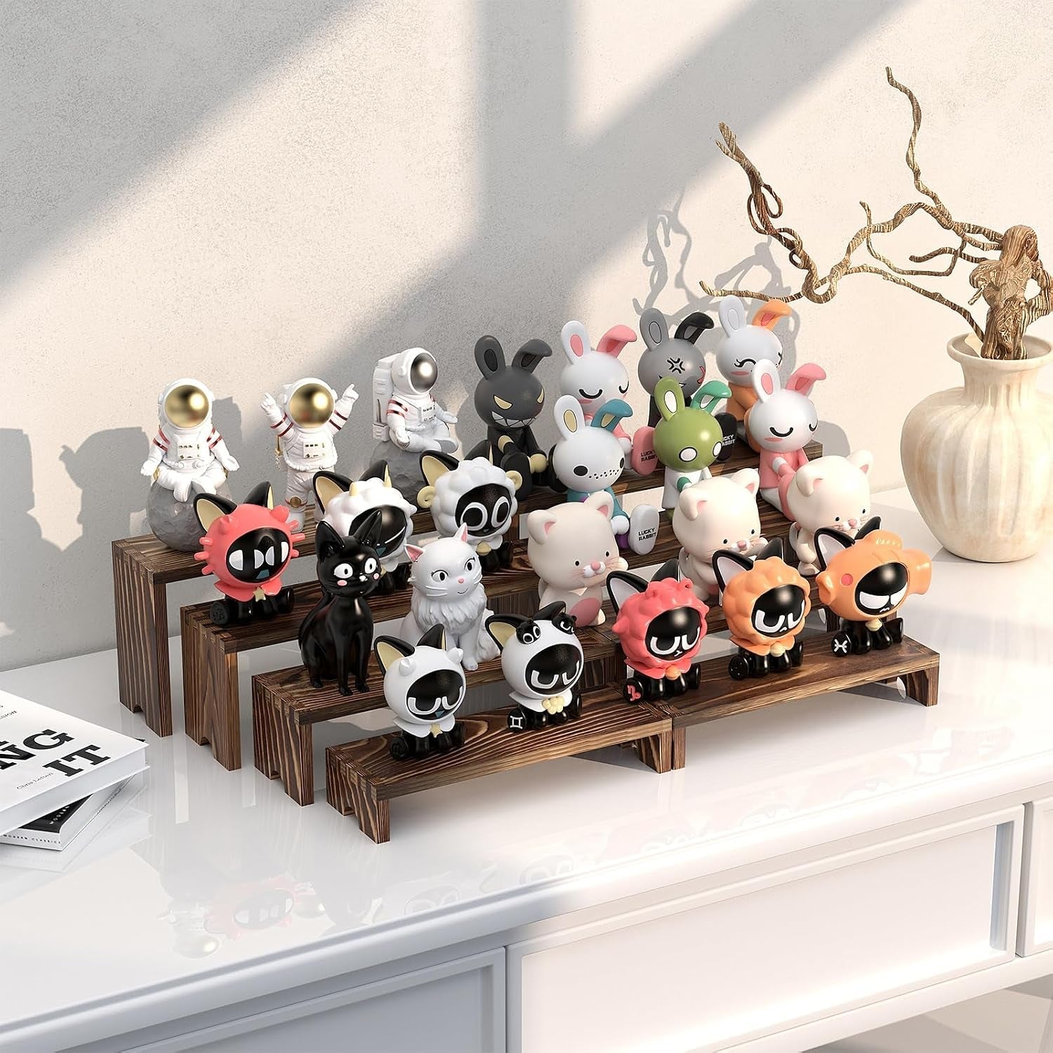 2-set-wooden-tiered-risers-display-stands-for-vendor-events-stackable-wood-cupcake-display-stand-farmhouse-decor-wood-dessert-table-display-set-vendor-booth-display-items-food-display-risers-for-party