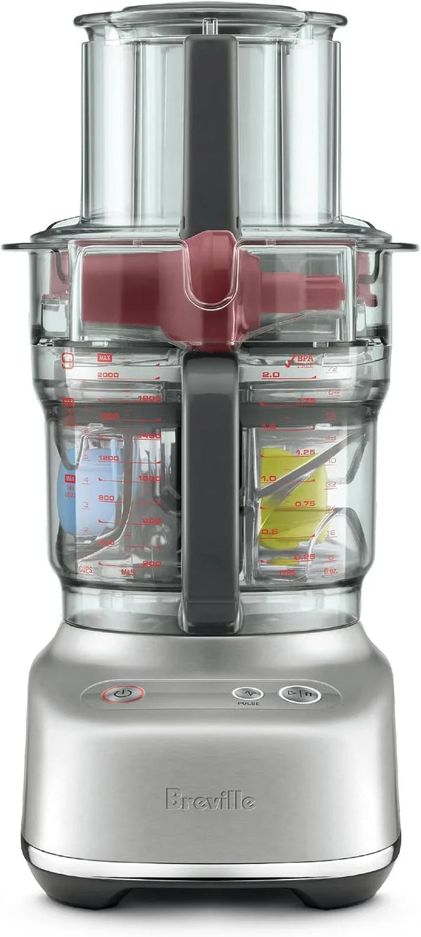 Breville BFP638 Paradice 9 Processor and Dicer, Brushed Stainless Steel | Chop, Slice, Shred and Dice Ingredients into Precise, Uniform Pieces with This Compact Food Preparation Kit | 9 Cup Capacity1