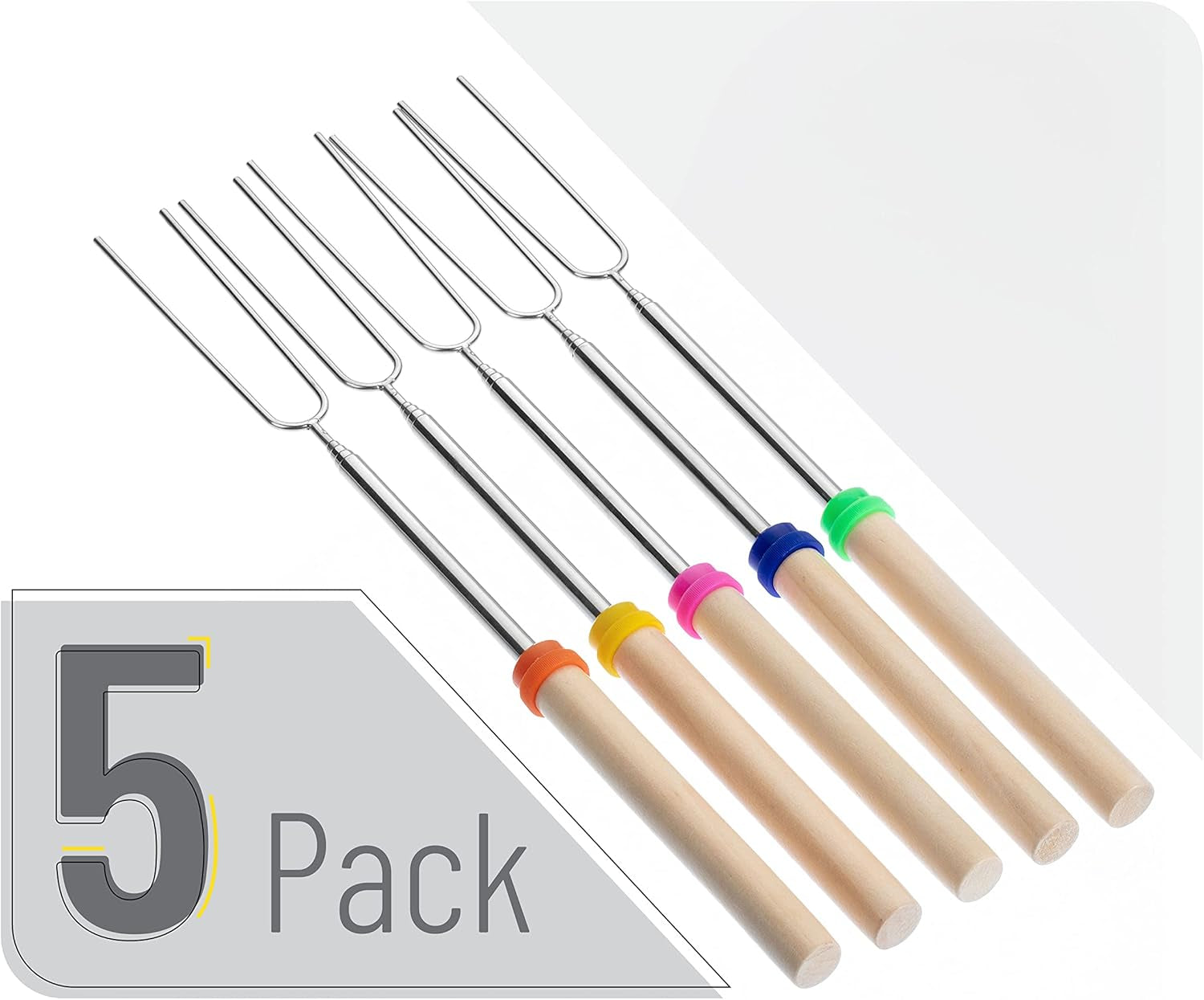 marshmallow-roasting-sticks-32-5-pack-dark-brown-wooden-handle-extendable-stainless-steel-smores-sticks-for-fire-pit-smores-skewers-campfire-cooking-equipment
