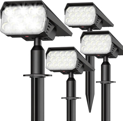 Solar Lights Outdoor Waterproof IP65, 56 LED 3 Lighting Modes Solar Spot Lights Outdoor, Solar Powered Landscape Lighting for Yard Pathway Garden, 4 Pack (Cool White)1