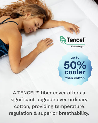 4 Inch Pillow Top Memory Foam Mattress Topper Twin XL - Cooling Certipur-Us Certified - Extra Long Hybrid Lux Dual Layer Mattress Pad - Perfect for College Dorms4
