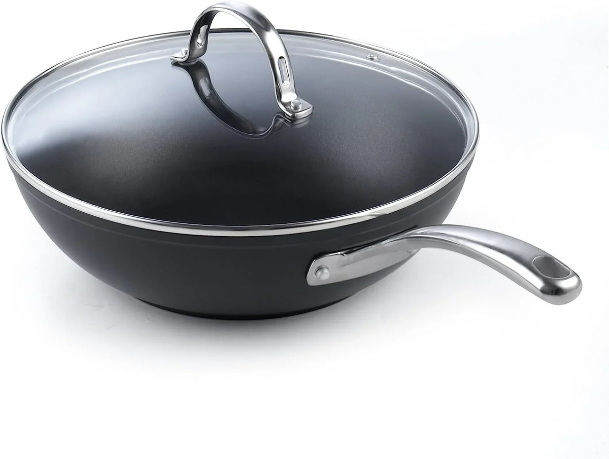 classic-11-inch-hard-anodized-nonstick-wok-stir-fry-pan-3-qt-deep-frying-pan-with-vented-glass-lid-stay-cool-handle-flat-bottom-wok-fits-most-stovetops-not-induction