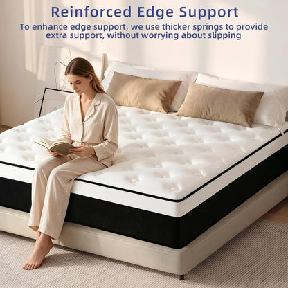 14 Inch Queen Hybrid Memory Foam Mattress in a Box7