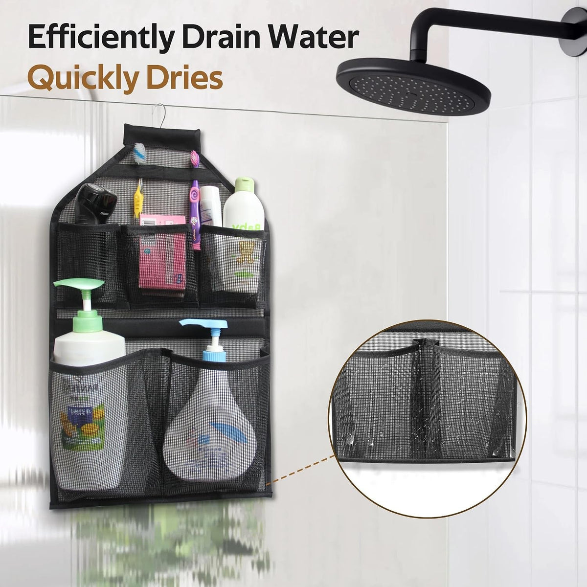bathroom-shower-organizer-mesh-hanging-shower-caddy-with-rotatable-hanger-black
