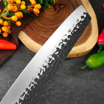Meat Cleaver, 8 Inch Kitchen Knives Chopping Vegetables Slicing Knife Wood Handle Stainless Steel Handmade Knives4