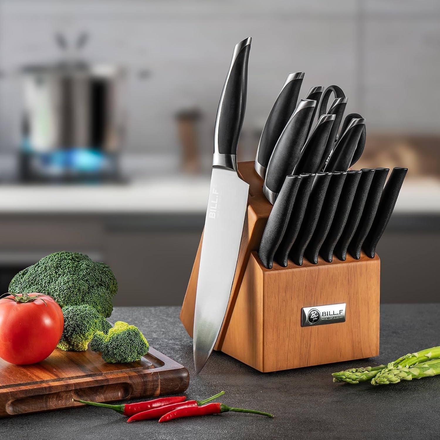 wood-kitchen-set-knife-set-for-kitchen-with-block-stainless-steel-knives-17-pcs-and-cutting-board-with-groove-black-handles-and-sharp-stainless-steel-professional-chef-knife-set