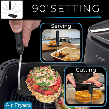 Adjustable Angle Spatula - New PPSU Material - Turner and Flipper for Eggs, Pancakes, Burgers - Swappable Spatula Heads - Thin, Heat Resistant - Non-Stick Cookware Safe3