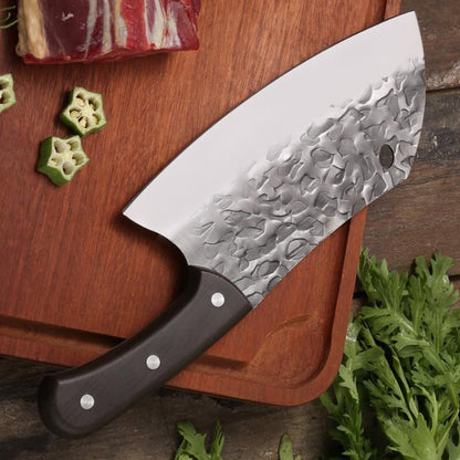 Meat Cleaver, 7.6 Inch Household Handmade Forged Traditional Kitchen Knife Meat and Vegetable Cutter Knives Ultra-Sharp Slicing Knives3
