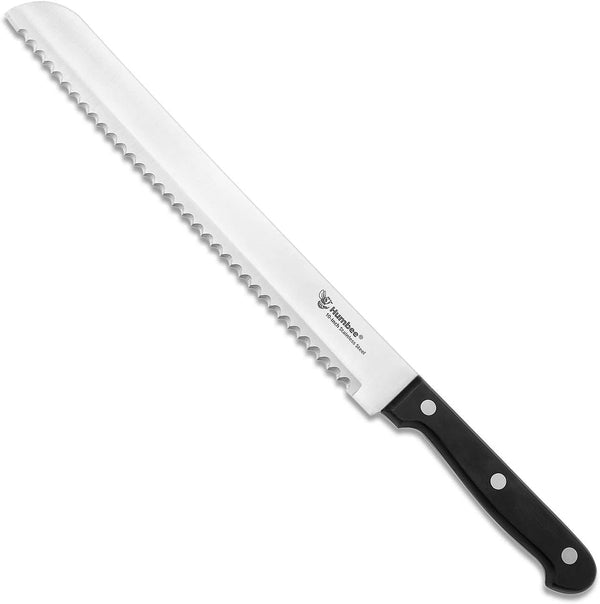10 Inch Serrated Bread Knife, Premium Stainless Steel Blade with Wave Edge, Full Tang Handle, Razor Sharp Knife for Bread, Durable Professional Kitchen Knife1