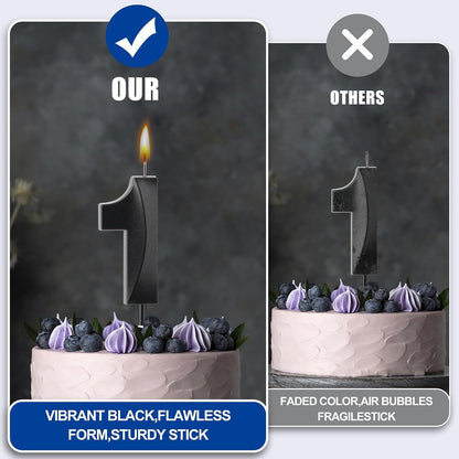 Black Number 16 Candles, Sweet 16 Decorations for Boys & Girls6