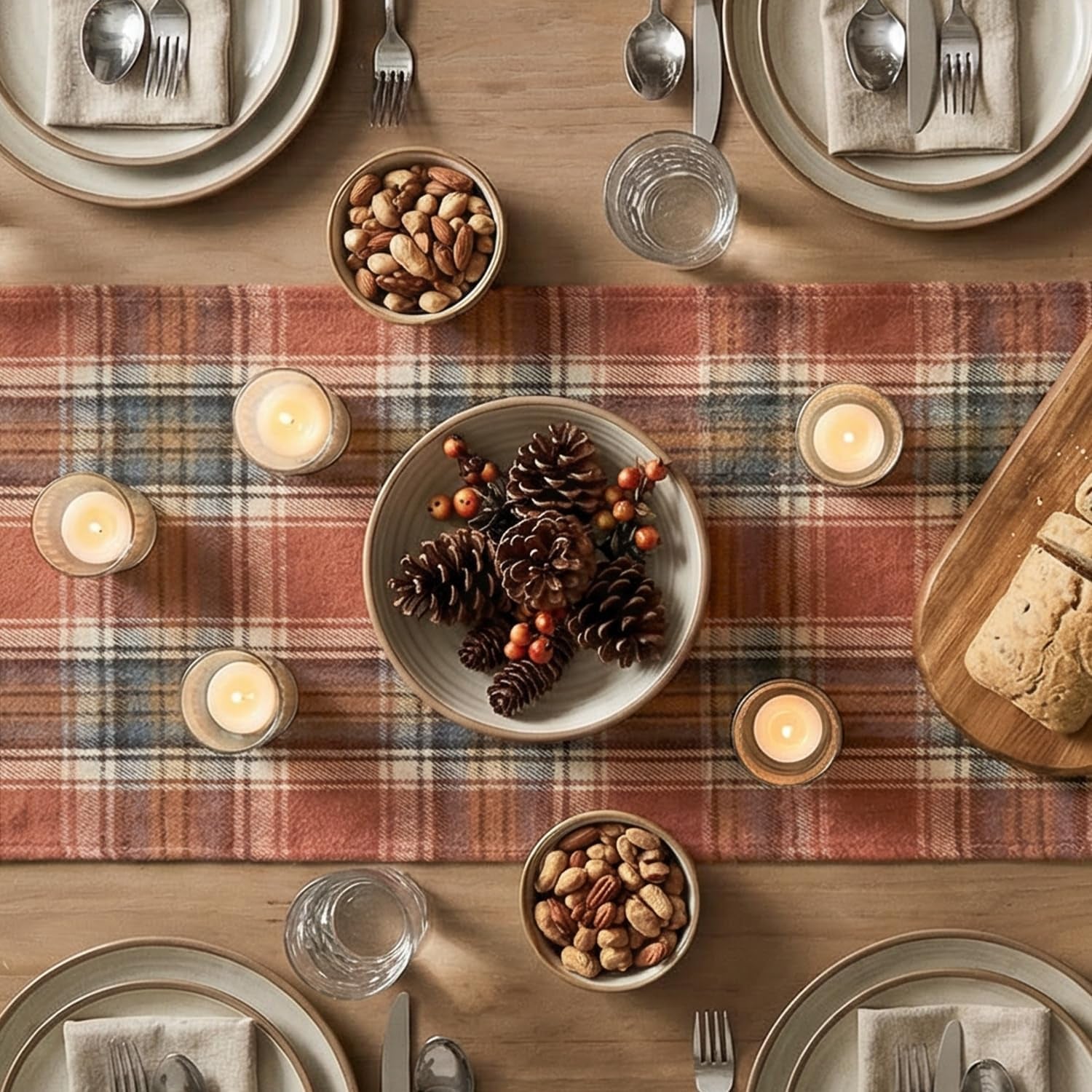 rust-farmhouse-plaid-fall-table-runner-13x72-inch-holiday-kitchen-dining-table-decoration-for-home-party-decor-autumn-thanksgiving-rustic-check