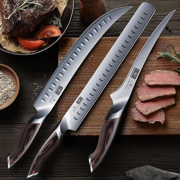 Carving Knife Set 3PCS, Japanese Brisket Slicing Knife Sets7