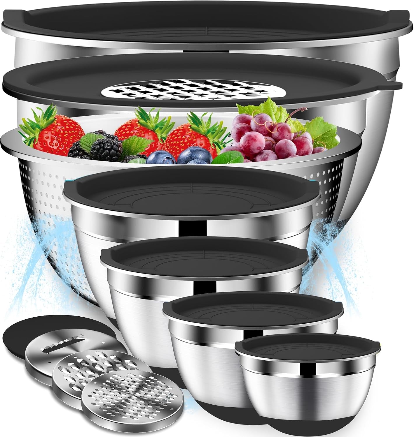 mixing-bowls-with-lids-set-16pcs-stainless-steel-mixing-bowl-set-with-colander-3-grater-attachments-non-slip-bottom-metal-nesting-bowls-with-strainer-for-mixing-serving-black