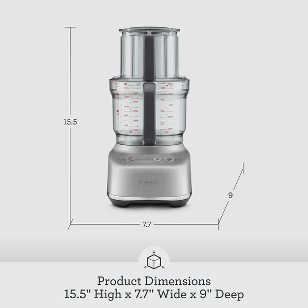 Breville BFP610 Sous Chef 9 Cup Food Processor, Brushed Stainless Steel | Chop, Slice, Shred, and Dice Ingredients Quickly with the Powerful Motor in This Compact Meal Prep Tool | 9 Cup Capacity7