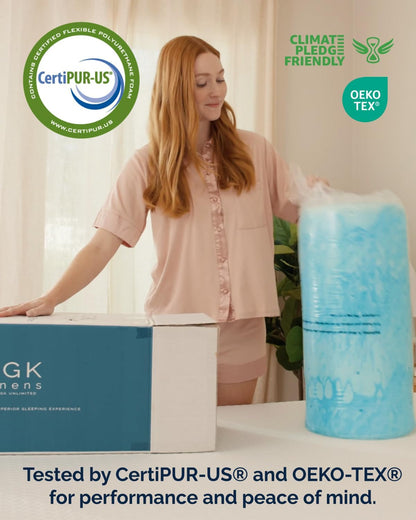 3 Inch Full Memory Foam Mattress Topper - Cooling Gel Mattress Pad | Cooling Gel Infused Bed Topper, Soft Ventilated Mattress Pad for Pressure Relief & Pain-Free Sleep, Certipur-Us & Oeko-Tex9