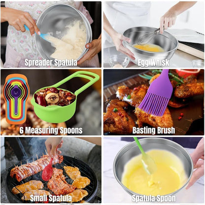 Mixing Bowls with Lids Set(Colorful-7 Sizes)8