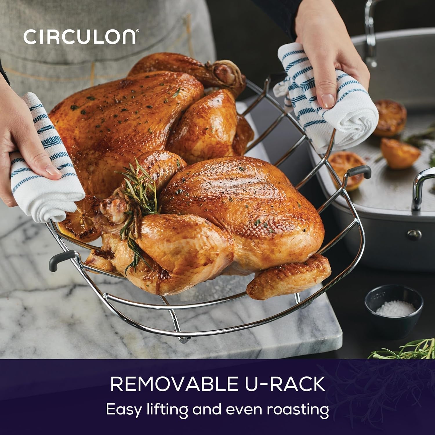 total-bakeware-nonstick-roaster-roasting-pan-with-rack-17-inch-x-13-inch-gray