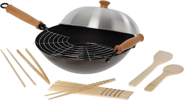 Joyce Chen 22-9938, Pro Chef 14 Inch 10 Piece Excalibur Non-Stick Wok Set7