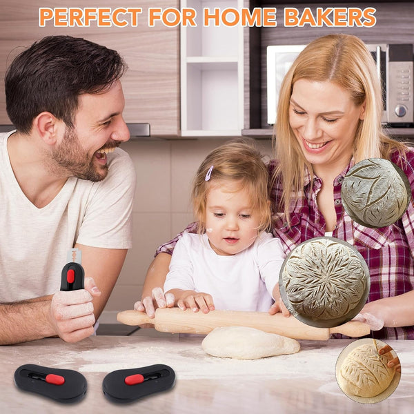 Magnetic Bread Lame with Extractable Blade - 20 Razor Blades,Dough Scoring Tool for Sourdough Breads Baking & Bread Making Tools6