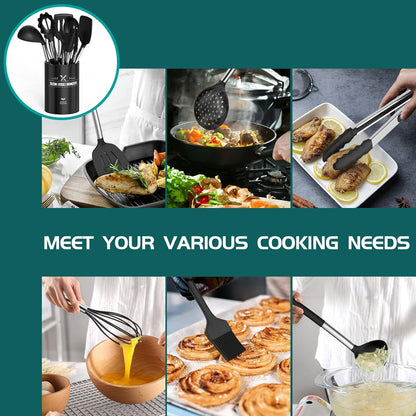 Kitchen Utensil Set, 15Pcs Silicone Cooking Utensils4