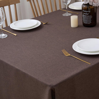 Brown Linen Tablecloth, Chocolate Table Cloth Rectangular2