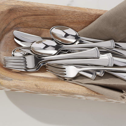 Portola 65-Piece 18/10 Silverware Set for 12, Flatware7