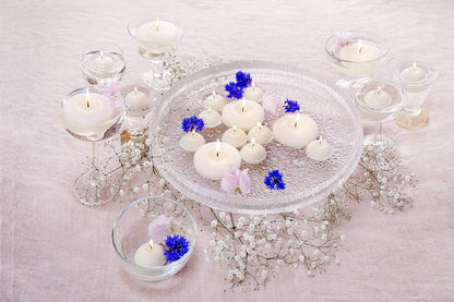 White Floating Candles 1.75 Inch, 20 Pack Candle Set – 4,5 Hours Burn Time – Premium European Quality – Smokeless & Dripless Smooth Flame – 100% Cotton Wick – Beach, Wedding, & Party Accessory6