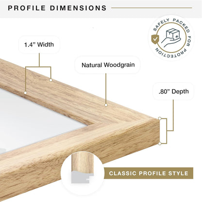 Studio Gallery Classic Poster Frame, 16X20, Natural Woodgrain5