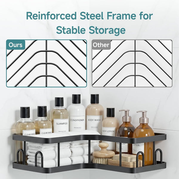 Large Capacity Corner Shower Caddy 6-Pack, Advanced Rustproof Design5