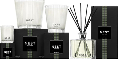 NEST New York Scented 3-Wick Candle, Bamboo - 21.2 Oz - up to 100-Hour Burn Time - Reusable Glass Vessel7