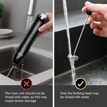Instawhisk Milk Frother with Variable Speed, Rechargeable Coffee Frother Wand with Detachable Double Whisk, Drink Mixer Handheld Electric Stirrer for Latte, Cappuccino, Matcha, Almond Milk, Protein7