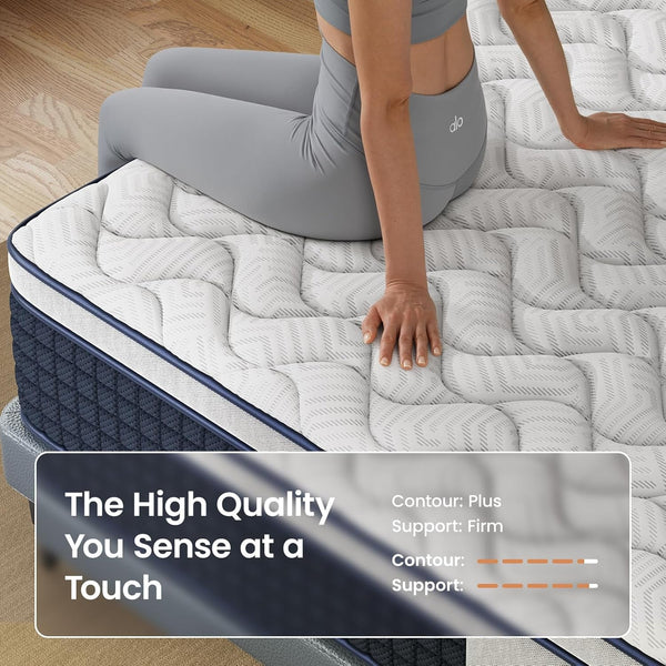 Extra Firm King Mattress 12 Inch Hybrid Mattress 365Night Trial Support9