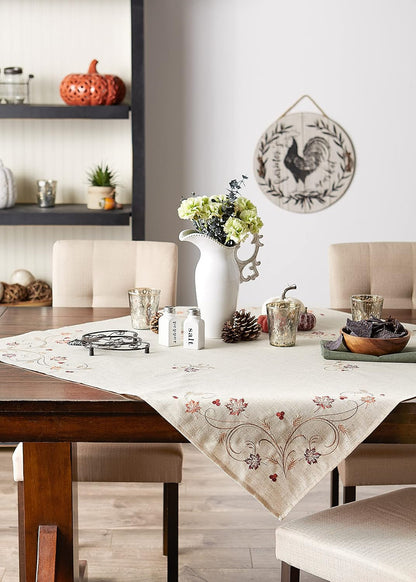 Fall Table Decorations Indoor Décor, Thanksgiving, Table Topper, 40X40, Autumn Wheat6