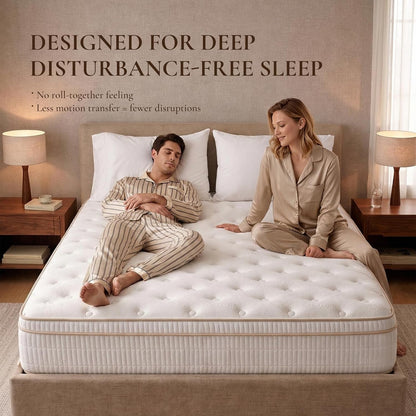 Queen Size Mattress 14 Inches, Medium Firm Hybrid | Breathable Hybrid Comfort with Responsive Support, Motion Isolation, Reinforced Edges, and Certipur-Us Certified Foam.8