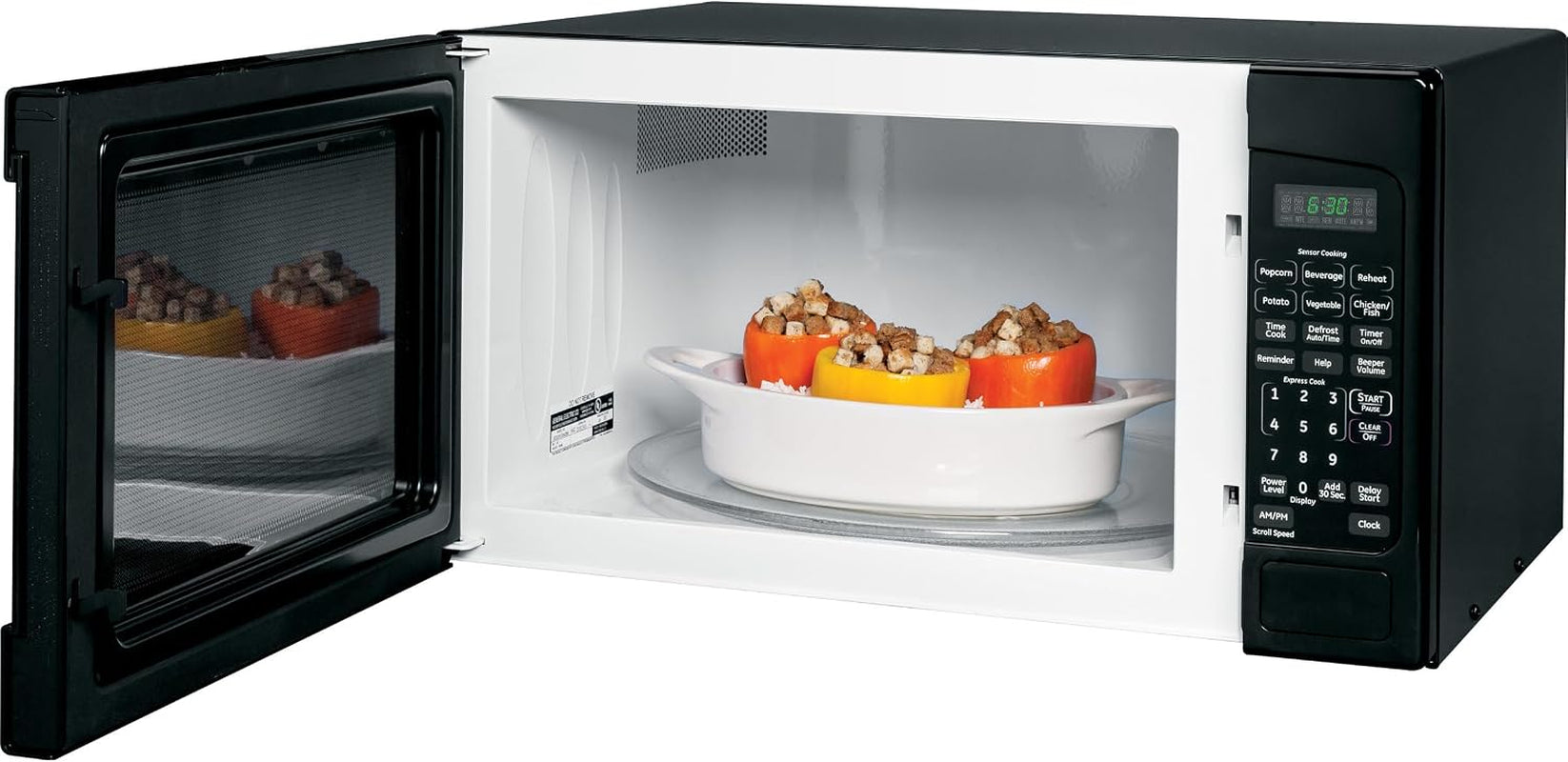 ge-jes2051dnbb-countertop-microwave-oven-1-200-watt-capacity-2-0-cubic-ft-8-auto-setting-cooking-settings-kitchen-essentials-for-the-countertop-dorm-room-or-apartment-black