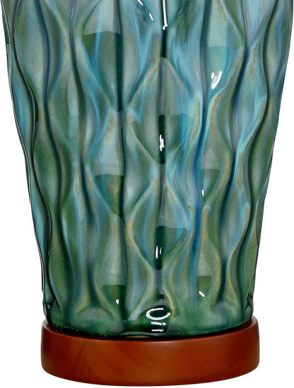 Rocco 30" Large Table Lamp Blue Ceramic Teal8