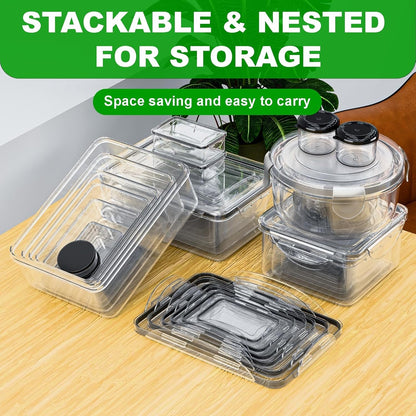 62 Pcs Large Food Storage Containers with Lids Airtight,Total 656OZ(31 Containers &31 Lids), Reusable Bpa-Free Plastic Food Container for Kitchen Organization, Leakproof Meal-Prep Containers for Lunch3