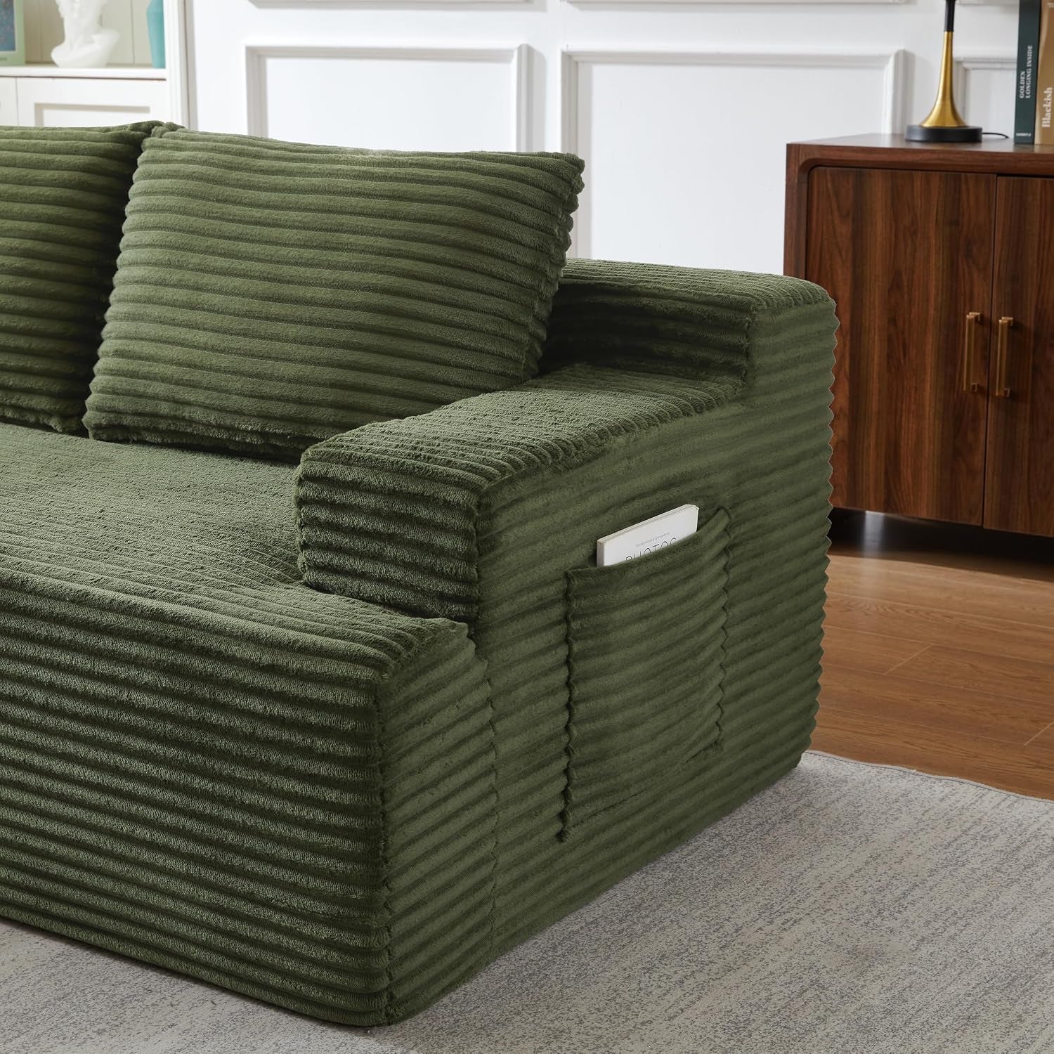 96-boneless-sectional-cloud-couches-with-left-facing-chaise-lounge-for-living-room-fluffy-l-shaped-memory-foam-compressed-modular-sofa-with-deep-seat-green-corduroy-corner-couch
