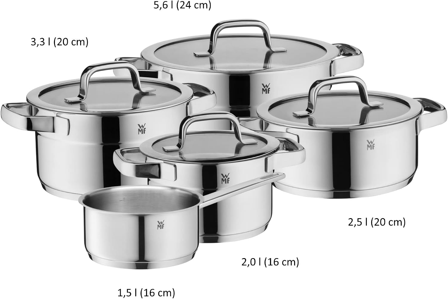 compact-cuisine-5-piece-induction-saucepan-set-with-glass-lid-polished-cromargan-stainless-steel-induction-pots-set-uncoated-inner-scale