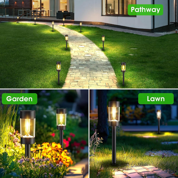 Solar Pathway Lights Outdoor Waterproof, 12 Pack, Warm White6