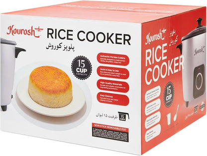 YEDI KOUROSH Persian Rice Cooker 15 Cup Tahdig Maker4
