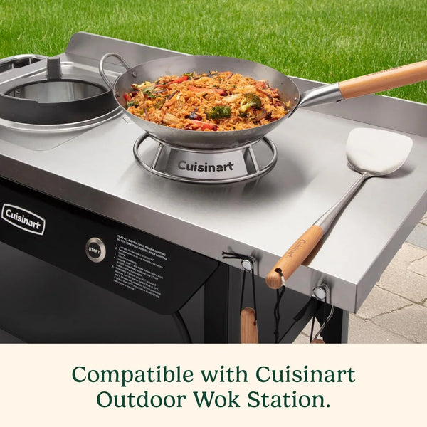 12” Carbon Steel Hammered Wok, Traditional round Bottom, Stir Fry Pan with Wooden & Helper Handle for Authentic Asian Cuisine, Wok Hei Cooking Perfect for Stir-Fry, Sauté & Deep Fry3