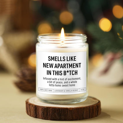 Funny Housewarming Candle, New Apartment Gifts, House Warming Gifts New Home for Men, Women, Couple, Family - First Apartment Essentials, 1St Apt. Must Haves - Closing Presents for Home Buyers6