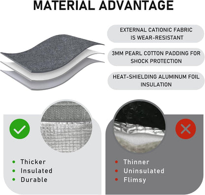 Insulated Lunch Bag for Men Women, Large Reusable Leakproof Lunch Box Container, Small Portable Thermal Snack Bag, Reusable Travel Office Work Beach Cooler Tote Bag for Adults, Grey3