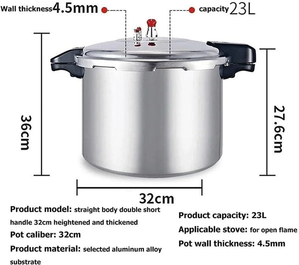 Large Capacity Pressure Cooker Thickened Explosion-Proof Stress Pot，Multi-Function Large Pot Induction Cooker, Gas Stove Suitable for Hotels，Restaurants (Size : 30L)5