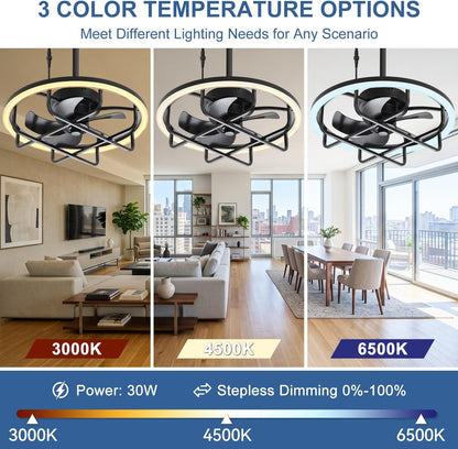 20 Inch Outdoor Plug in Ceiling Fan with Light, Waterproof Ceiling Fan, Dimmable 3CCT LED & RGB Lighting, Small Ceiling Fan for Patio Gazebo Porch Balcony Bedroom Kids Room5