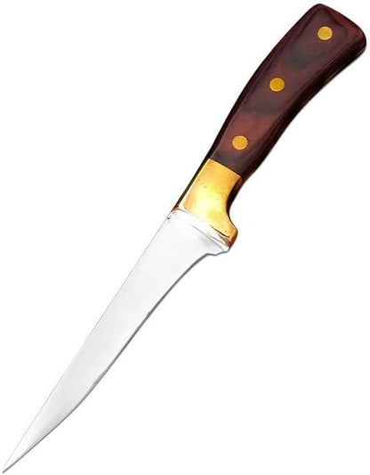 Meat Cleaver,Cleaver Knife 5.7 Inch Stainless Steel Boning Knife Kitchen Meat Cleaver with Wood Handle Chef Raw Fish Cutter Butcher Knife Outdoors Camping Knife (Color : without Sheath)1