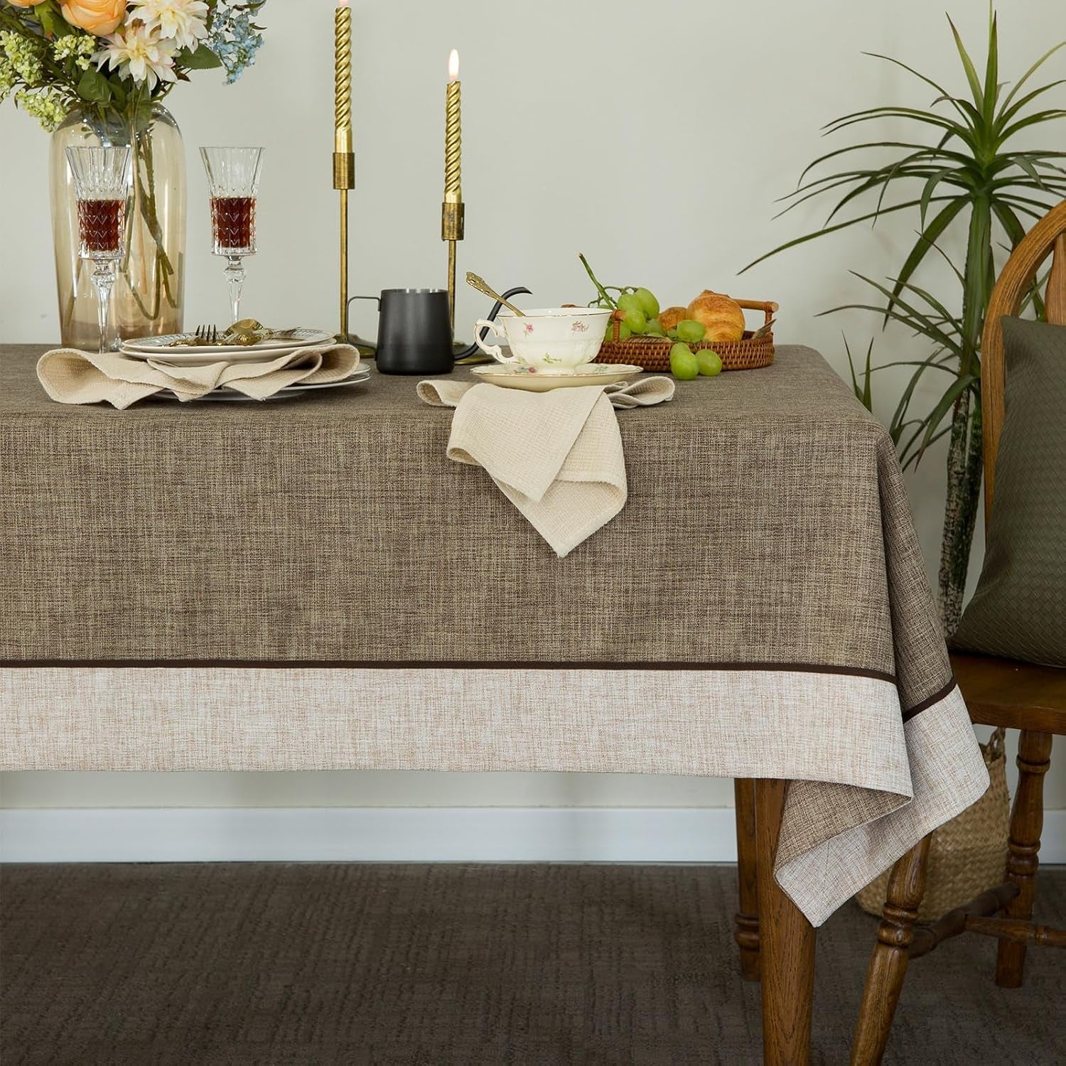solid-bordered-retro-tablecloths-classic-textured-table-clothes-linen-style-rustic-washable-tablecloth-rectangle-oblong-table-cloth-cover-kitchen-dinning-tabletop-decor-flax-55x70-inch